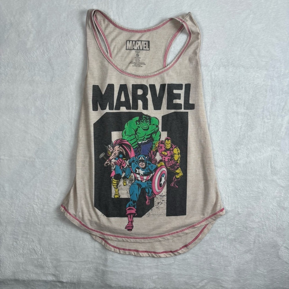 Marvel Avengers Pink Sleeveless Tank Top Shirt Women's Small‎
